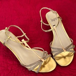 Impo Gold Slingback Sandals 7 1/2m  W117